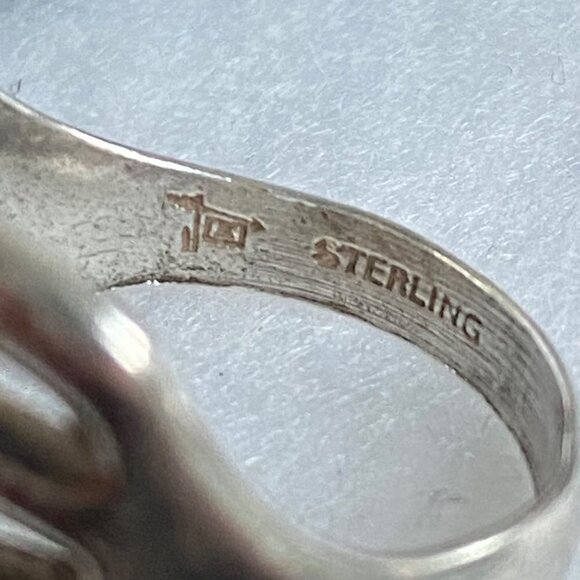 Vintage Sterling Silver 925 Signed Bell Trading 5 Row Wide Band Ring Size 6 - Picture 8 of 16